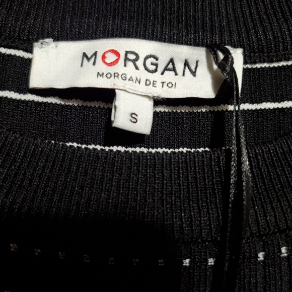 Morgan Ribbed Knitted Dress with Side Stripe Detail Size S - Picture 3 of 11